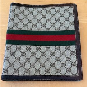 GUCCI GG Monogram Vintage 5 Ringed Binder Cover